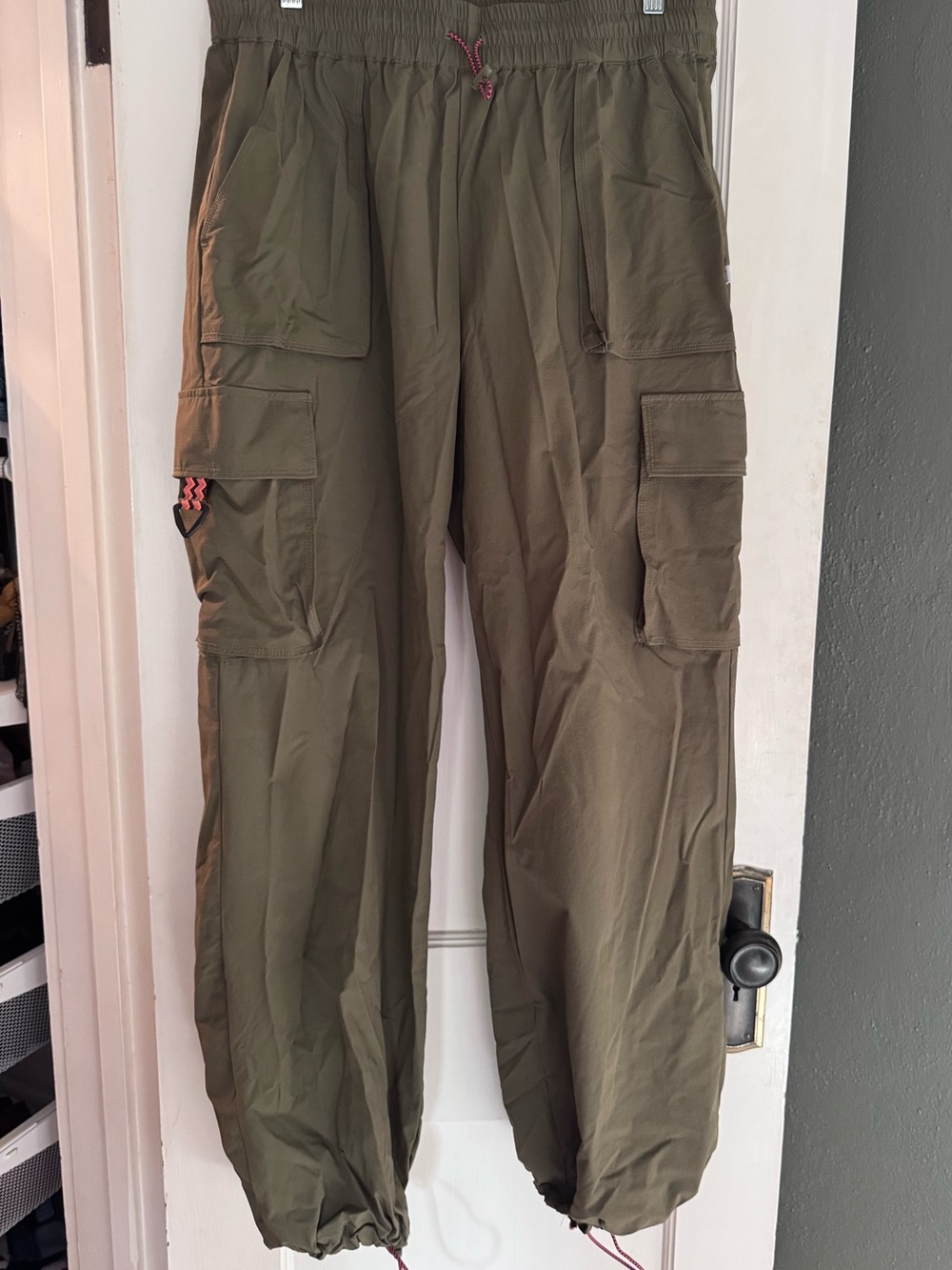 Fabletics Olive Green Cargo Pant Pockets Size Large